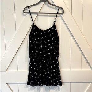 Black Derby Dress with White Horse Pattern 🐎